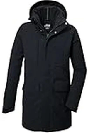 Killtec Hombre Parka/parka funcional con capucha con cremallera KOW 80 MN PRK, schwarz, M, 41848-000