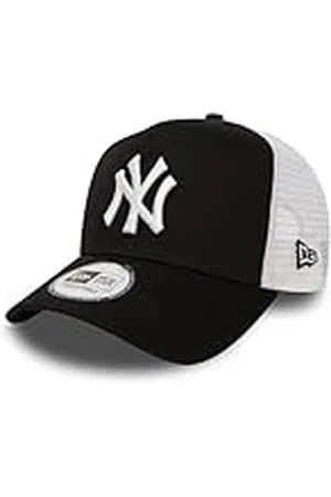 New Era New York Yankees MLB Clean Negro Blanco 9Forty A-Frame Gorra de Camionero Ajustable para Niños