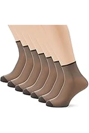 Dim Medias Calcetines Transparentes Beauty Resist Confort & Tenue Mujer x6, Negro, Talla única
