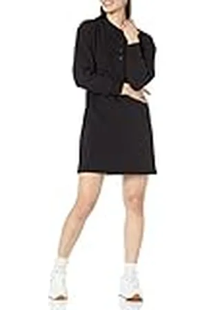 Amazon Vestido Tipo Sudadera de Punto Henley (Disponible en Tallas Grandes) Mujer, , M