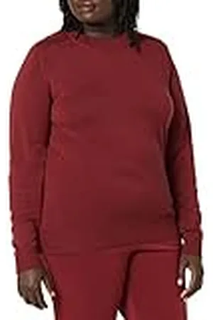 Amazon Jersey con cuello redondo de pointelle (disponible en tallas grandes) Mujer, , S