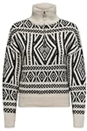 ONLY Onlfelicia LS Zip Jersey Nca Knt Suéter, Piedra Pumice, 3XL para Mujer