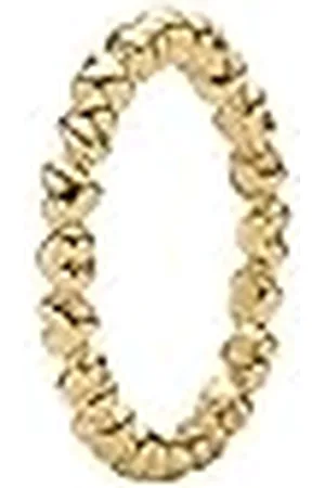 PANDORA 150160-56 - Anillo de oro amarillo de 14 quilates con ónice, talla 16 (17,84 mm)