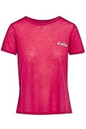 Diadora Camiseta de Entrenamiento para Mujer, Berry, Plata, S