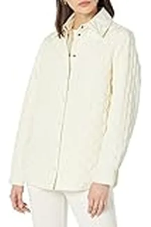 Amazon Chaqueta Tipo Camisa Acolchada y Holgada de poliéster Reciclado, Disponible en Tallas Grandes (Anteriormente Amazon Aware) Mujer, , L