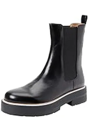 HUGO BOSS Rebby_ChBootie_CBB, botín Mujer, Black, 35 EU