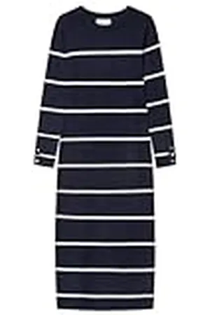 Springfield Vestido Midi viscoso con Botones metálicos en los puños y Abertura Punto, , L para Mujer