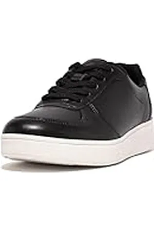 FitFlop Rally Leather Panel Trainers, Zapatillas Mujer, Black, 37 EU