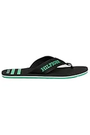 Tommy Hilfiger Sandalias de Dedo par Hombre Sporty Beach Sandal, (Black), 40