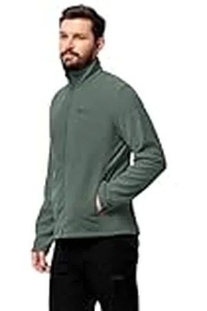 Jack Wolfskin Taunus FZ M Chaqueta de Forro Polar, Verde seto, S para Hombre