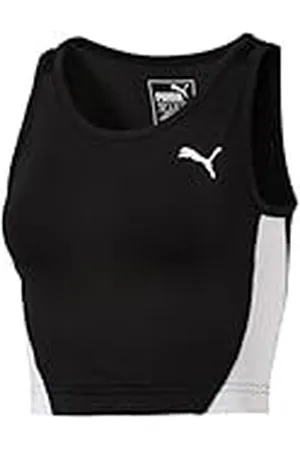 PUMA Cross The Line Croptop W Camiseta De Tirantes, Mujer, Black, L