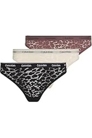 Calvin Klein 3 Pack Brazilian (Low-Rise) 000QD5225E Brasileñas, Multicolor (Black/Coccoon/Keep Sake Rose), XXL para Mujer