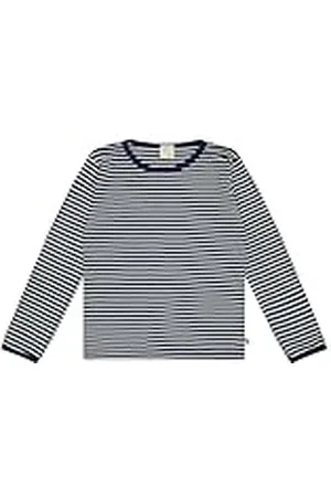 loud + proud Manga Larga a Rayas con Costilla Camiseta, , 122-128 cm Unisex niños