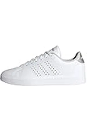 adidas Advantage 2.0 Shoes, Zapatos Mujer, Cloud White/Grey Two/Silver Metallic, 35.5 EU