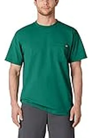 Dickies Camiseta Pesada de Manga Corta con Cuello Redondo, , L para Hombre