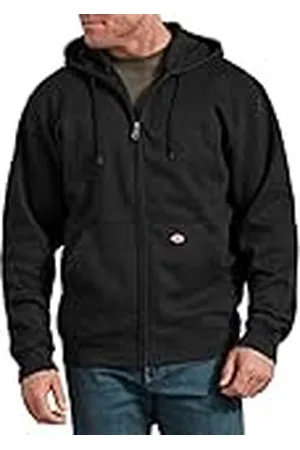 Dickies MIDWEIGHT FULL ZIP FLEECE HOODIE REGULAR, Sudadera para Hombre, (BLACK), 3XL