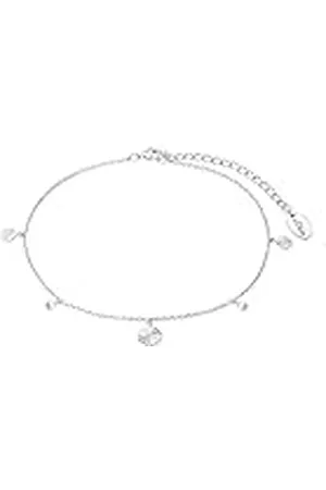 QS by s.Oliver Tobillera de Ley 925 Joyas de Verano para Mujer, 22+5 cm, , Moneda, Viene en Caja de Regalo de joyería