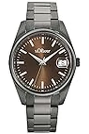 QS by s.Oliver Reloj de pulsera analógico de cuarzo para hombre, con brazalete de acero inoxidable, , resistente al agua 5 bar, se entrega en estuche de regalo