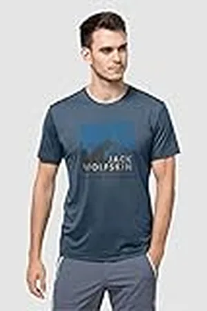 Jack Wolfskin Peak Graphic T M Camiseta, Azul Thunder Blue, XXL para Hombre