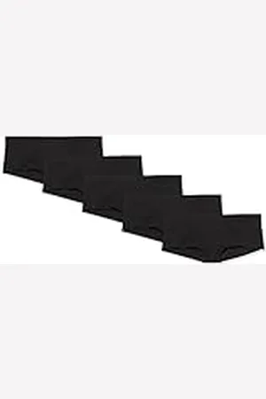 Amazon Braga Bóxer de Algodón (Disponible en Tallas Grandes) Mujer, Pack de 5, , 44