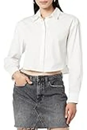 THE DROP Camisa para Mujer, Isadora Diseño Corto Popelín, , L