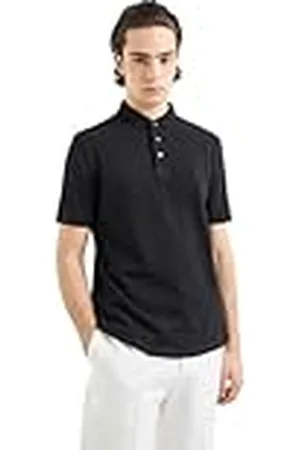 Armani Exchange AX Stacked Logo Garment Dyed Cotton Piquet Polo, , M para Hombre