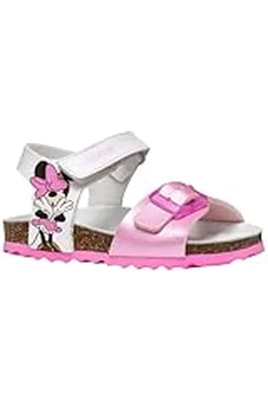 Geox B Sandal CHALKI Girl, Sandalia Niñas, White/Pink, 25 EU