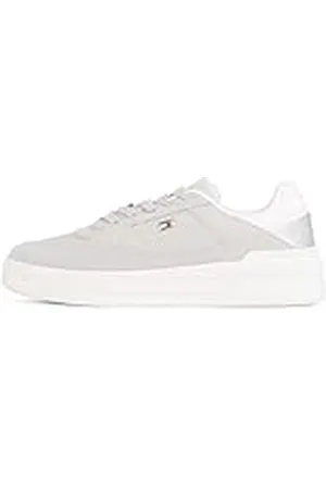 Tommy Hilfiger Basketball Sneaker Mujer Metallic Calzado, Beige , 36