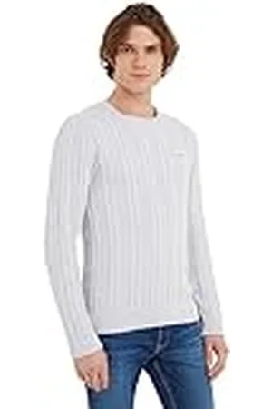 Tommy Hilfiger Men Jumper Pullover , Silver (Silver Grey Htr), XL