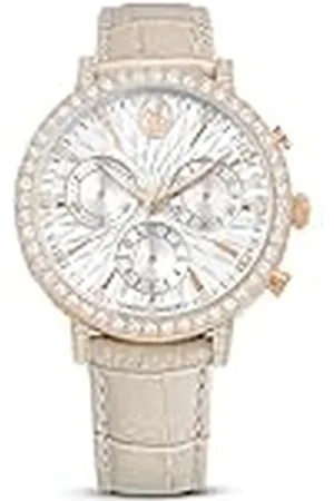 Swarovski Reloj Matrix Tennis Chrono, Fabricación Suiza, Correa de Piel, , Acabado en Tono Oro Rosa