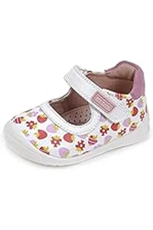 Garvalin 172320, Bailarinas Bebé-Niñas, (Blanco/Estampado Fresas/Sauvage), 18 EU