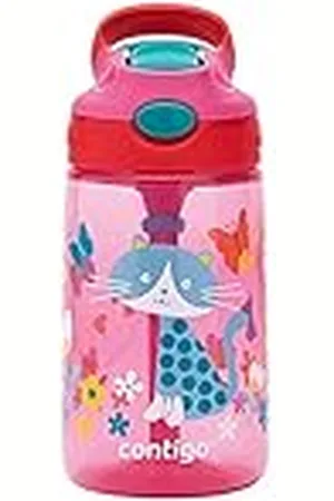Contigo Gizmo Flip botella infantile, boquilla Autospout con pajita, botella libre de BPA, sistema antiderrame, ideal para guardería, escuela y deportes, 420 ml