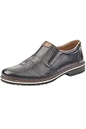 Rieker 16563, Mocasines Hombre, Negro (Schwarz/Mogano), 46 EU X-Ancho
