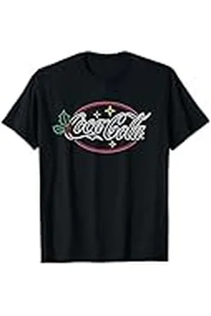 Coca-Cola Cartel de neón con forma de acebo navideño de Coca Cola Camiseta