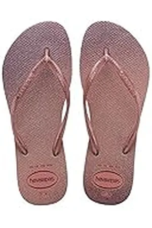 Havaianas Slim Glitter Gloss, Chanclas, para Mujer, Crocus Se Levantó, 33/34 EU