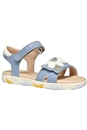 Geox J Sandal Haiti Girl, Sandalia, Lt Avio/White, 26 EU