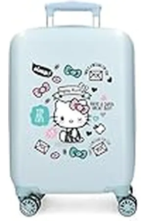 Hello Kitty You Are Cute Maleta de Cabina Azul 33x50x20 cms Rígida ABS Cierre de combinación Lateral 28,4L 2 kgs 4 Ruedas Dobles Equipaje Mano