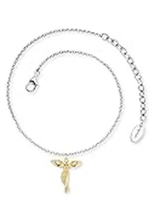 Engelsrufer Tobillera de ángel para mujer, bicolor, plata de ley 925 rodiada, longitud ajustable, sin níquel, apta para alérgicos, Länge 22 + 5 cm, Plata de ley, No es una piedra preciosa