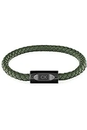 Calvin Klein Pulsera de piel para Hombre, Colección BOLD LEATHERS