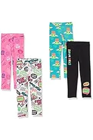 Amazon Disney | Marvel | Star Wars | Frozen | Princess Leggings Niña, Pack de 4, , 8 años