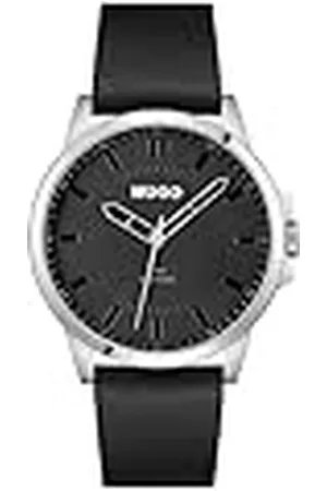 HUGO BOSS Reloj Analógico de Cuarzo para Hombre Colección #First con Correa de Cuero Negra - 1530188