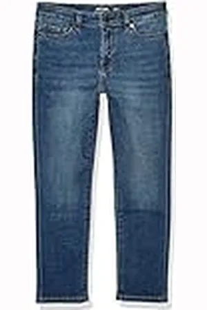 Amazon Pantalón Vaquero Elástico de Ajuste Entallado - colores interrumpidos Niño, , 12 años Grande