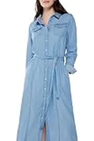 Springfield SPRINGFILED Vestido Midi Vaquero Tencel, Vestido Mujer, blue, 38