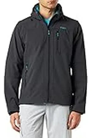 CMP Chaqueta softshell de hombre con capucha desmontable, Antracite-Reef, 46