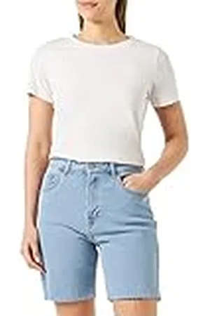 JACK & JONES Jxhazel HW-Pantalones Cortos de Mezclilla para diestros, , L para Mujer