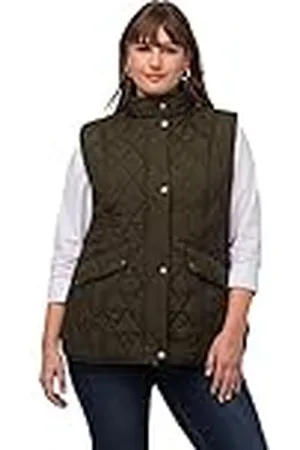 Ulla Popken Steppweste, Wasserabweisend, Fasanen-futter, Ärmellos Chaqueta, , 50-52 para Mujer