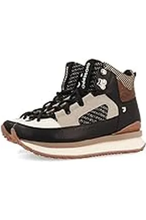Gioseppo Sneakers Estilo botín de montaña Marrones Que combina Texturas y Piezas Blancas Negras y cobres para Mujer lustenau
