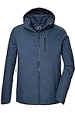 Killtec Hombre Chaqueta impermeable funcional/chaqueta de exterior con capucha con cremallera KOS 74 MN JCKT, dunkelblau, XXL, 42869-000
