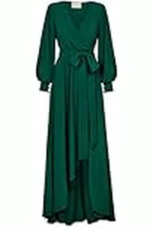 Swing Irmina | | XS Mujer Elegante Festivo Noche Novia Fiesta | Vestido Manga Larga | Verde | 34, 38