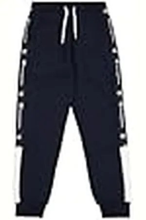 Champion Legacy Retro Sport B (306858) - Pantalón de chándal de forro polar ultraligero, suave y compacto, con puños acanalados, azul, 5-6 años (XS) Niños FW24